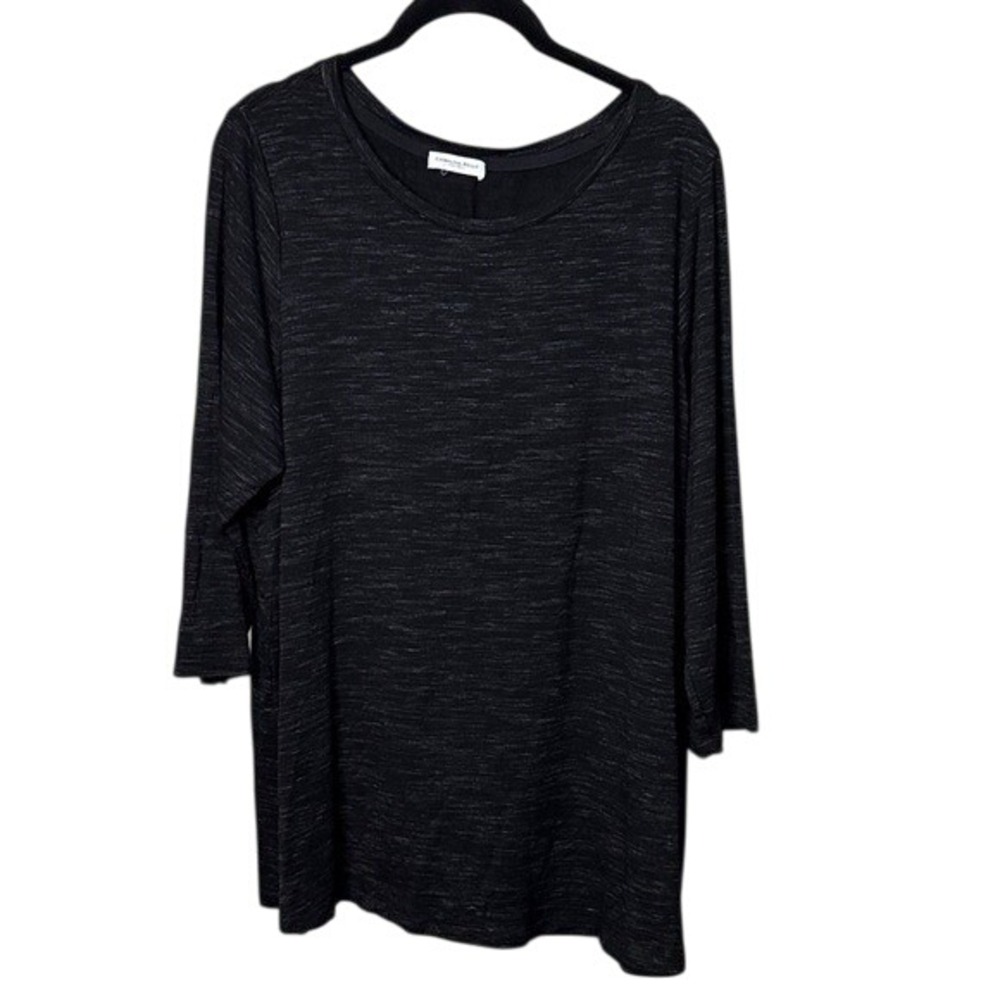 Carolina Belle Montreal Black Tunic Top Long Sleeve Casual